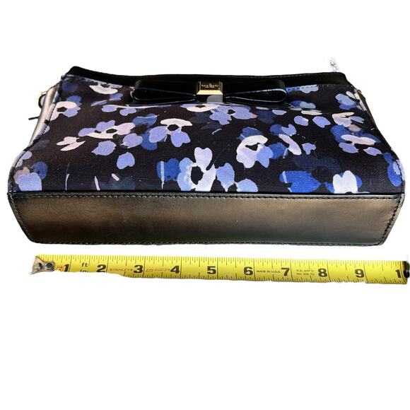 Kate Spade Crossbody Bag Blue White Floral Print Summer Designer‎ Shoulder Purse - Picture 14 of 16